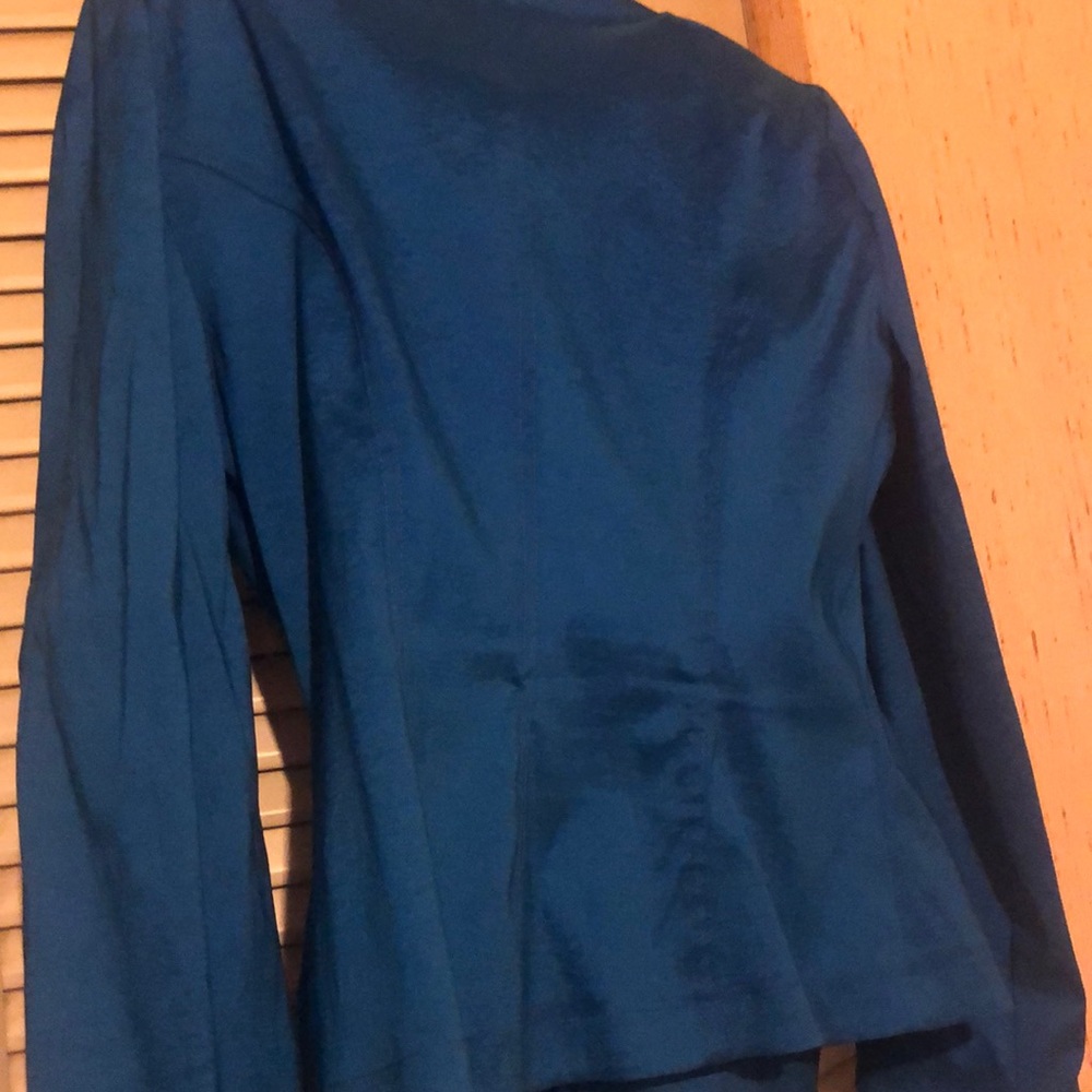 Joseph Ribkoff Blue Ruffled Blazer - Picture 4 of 4